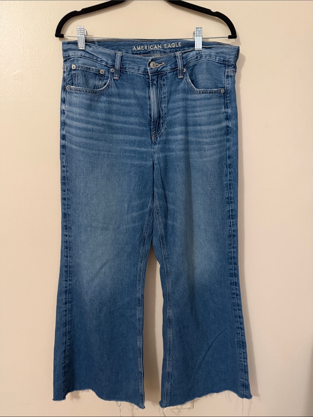 American Eagle Outfitters Low Rise Baggy Flare Jeans size 10short